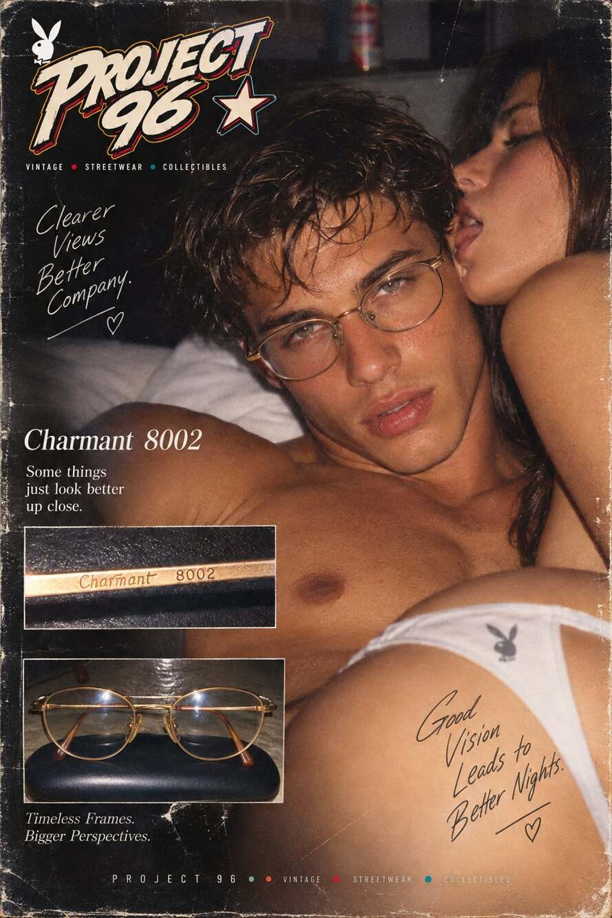 Vintage Charmant 8002 Gold Tone Round Eyeglasses Frames